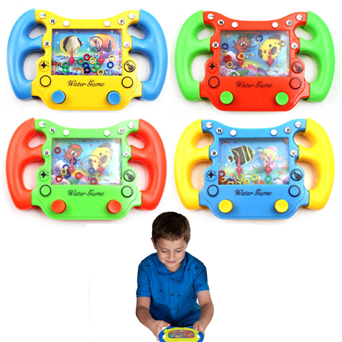4 Pc Kids Handheld Water Game Ring Toss Retro Sensory Toys Party Favors Gifts