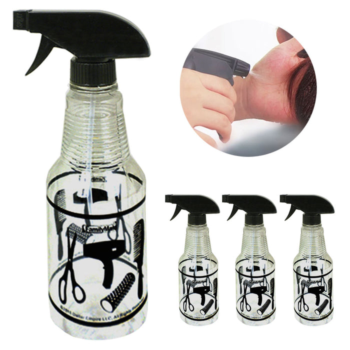 4 Pk Hairdresser Spray Bottle Salon Mist Hair Styling 500mL Barber Sprayer 17oz