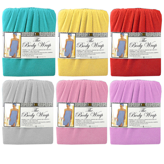 1 Womens Towel Wrap Bathrobe Spa Towels Bath Robe Adjustable Closure Gym Shower