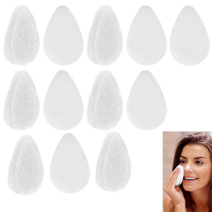 12 Facial Sponge Daily Clean Face Gentle Exfoliating Buff Puff Style Pad Coconut