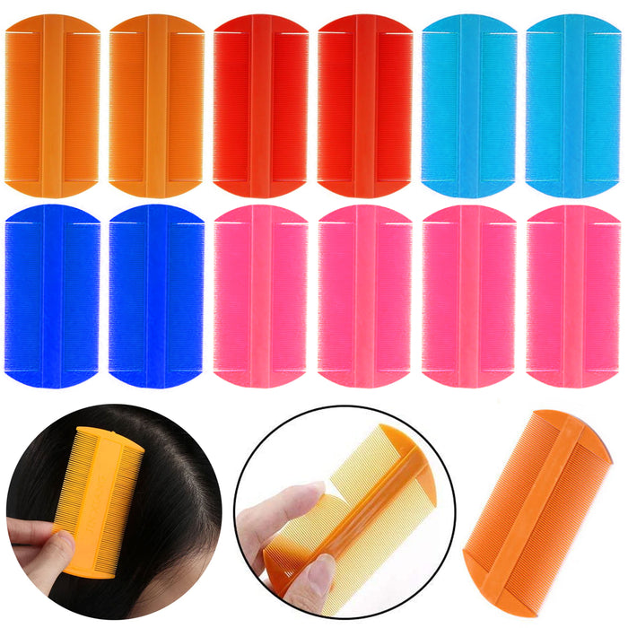 24Pc Bulk Hair Lice Comb Brush Remove Ticks Nit Double Sided Fine Tooth Grooming