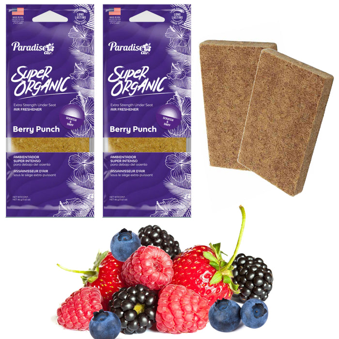 2 Pc Berry Punch Scent Car Air Freshener Block Under Seat Office Home Fragrance