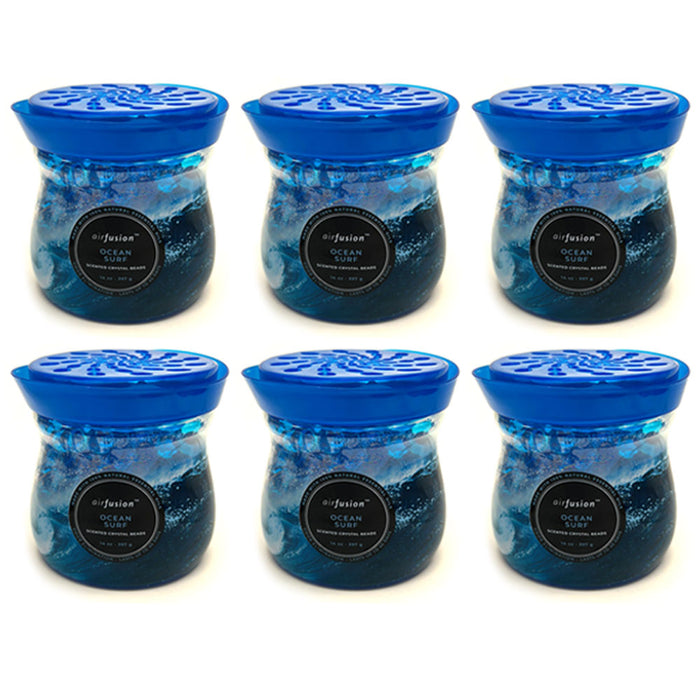 6 Ocean Surf Scent Home Deodorizer Air Freshener Gel Beads Odor Eliminator 14oz