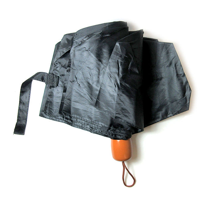 2 Folding Umbrella Mini Portable Compact Emergency Weather Travel Case Black 37"