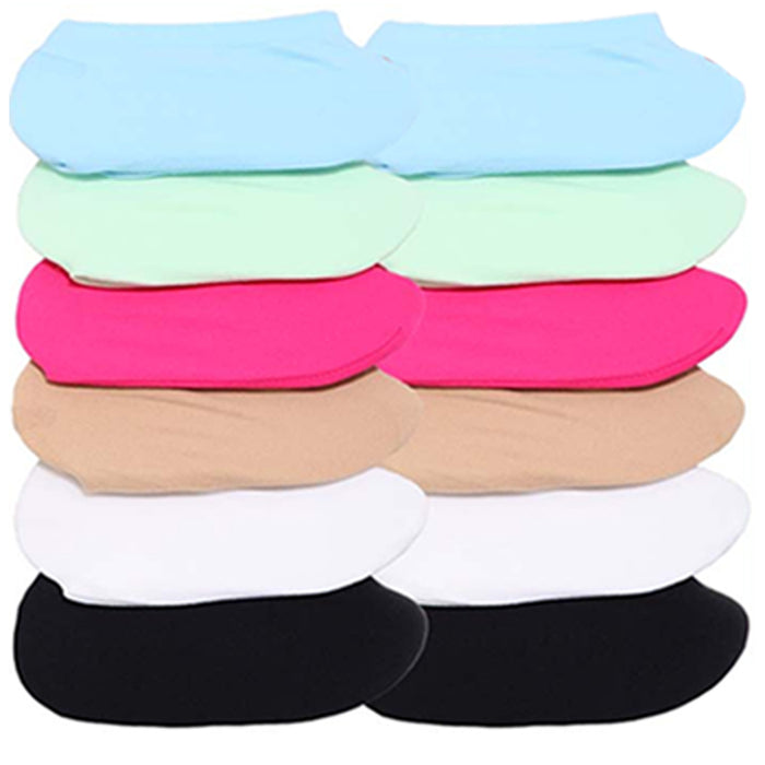 3 Pairs Women's Invisible No Show Socks Nonslip Loafer Low Cut Cotton Liner Boat