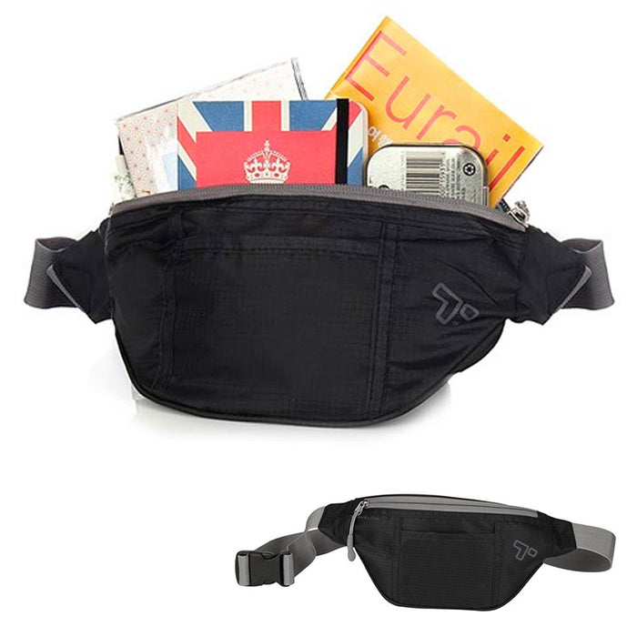 Travelon Fanny Pack Mens Womens Waist Hip Belt Bag Pouch Pocket Travel Sport Bum