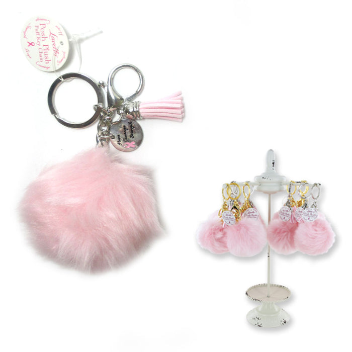Rabbit Fur PomPom Key Chain Bag Charm Fluffy Puff Ball Phone Car Pendant Purse !