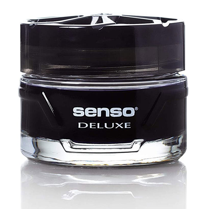 1 Deluxe Gel Black Scent Aroma Car Fragrance Odor Eliminator Air Freshener 50ml