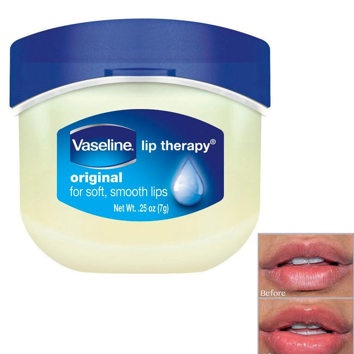 10pc Vaseline Original Therapy Lip Balm Gloss Glowing 0.25oz Petroleum Mini Jars