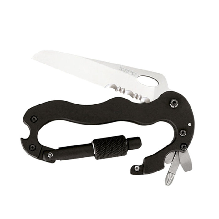 Multi Function Hiking Rock Climbing Survival Gear Screwgate Carabiner Knife New