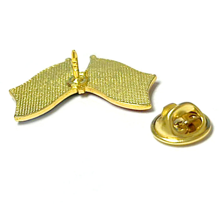 2PC United States US Air force Lapel Pins Military Friendship Double Flags Badge