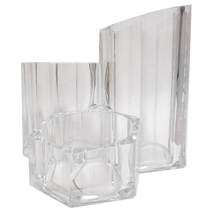 2 Clear Cosmetic Organizer Case Storage Jewelry Makeup Holder Box Vanity Make Up