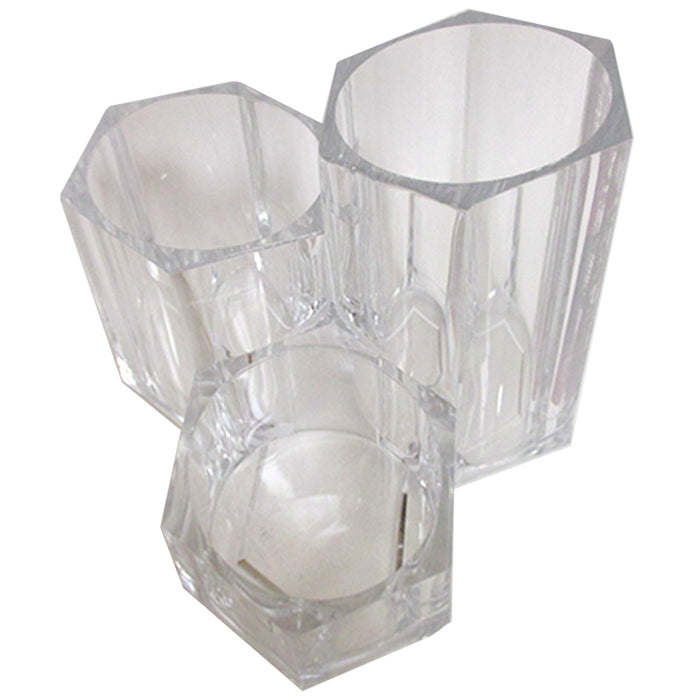 2 Clear Cosmetic Organizer Case Storage Jewelry Makeup Holder Box Vanity Make Up