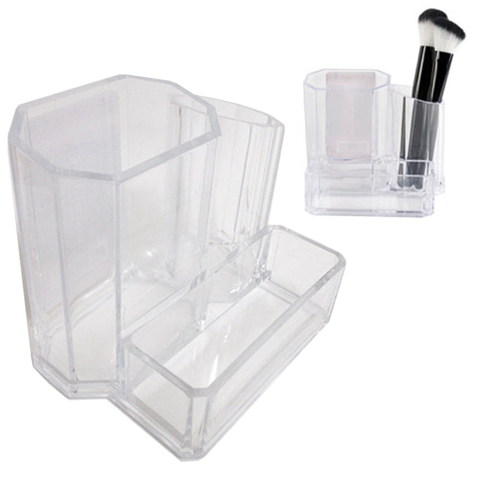 2 Clear Cosmetic Organizer Case Storage Jewelry Makeup Holder Box Vanity Make Up