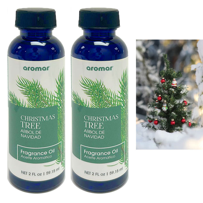 2 Aromatherapy Christmas Tree Fragrance Oil Diffuser Burner Holiday Scents 2oz