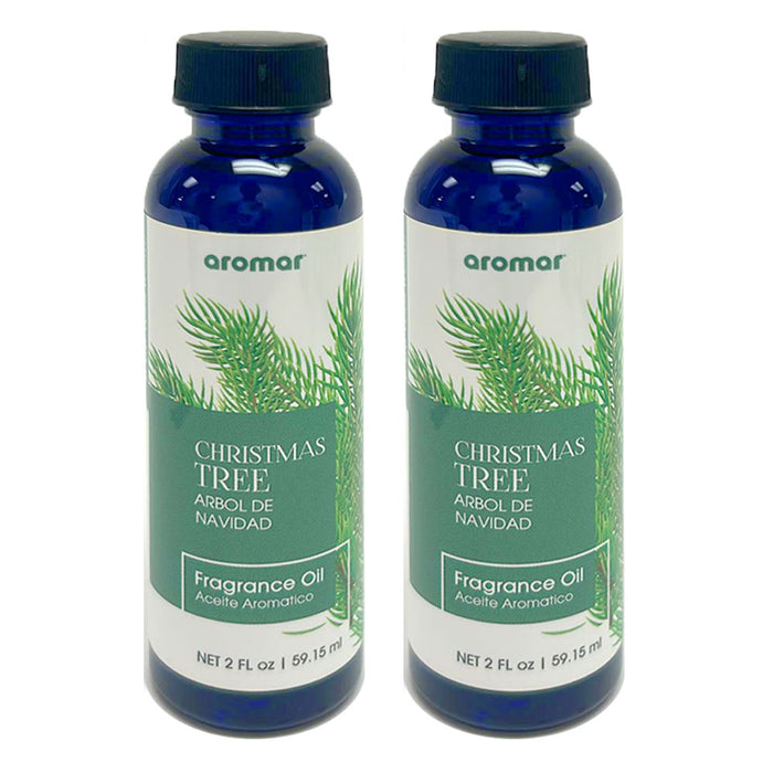 2 Aromatherapy Christmas Tree Fragrance Oil Diffuser Burner Holiday Scents 2oz