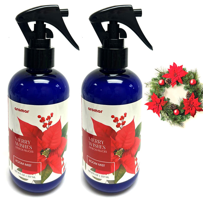 2 Room Mist Merry Wishes Scent Holiday Air Freshener Spray Christmas Aroma 8oz