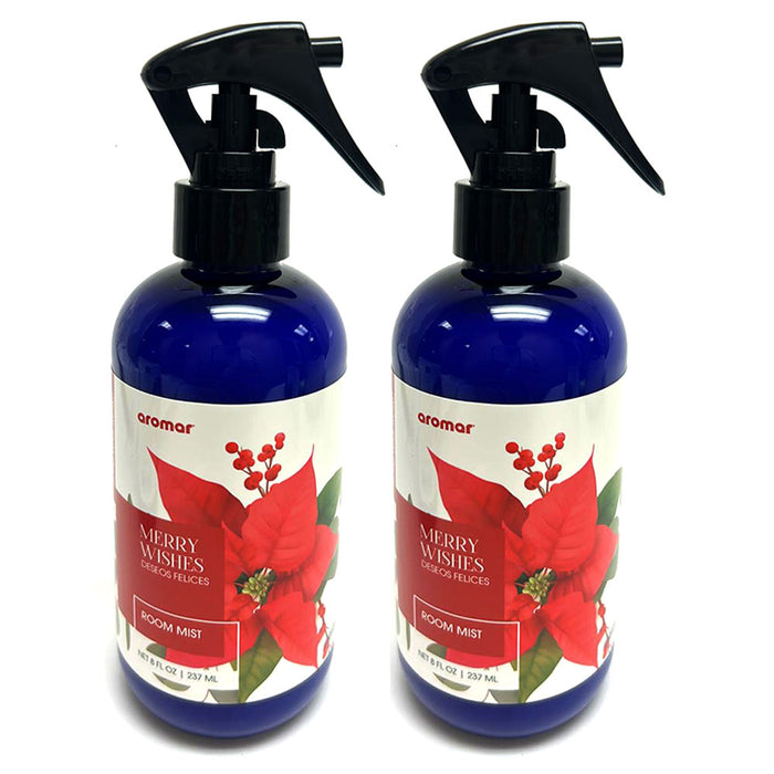 2 Room Mist Merry Wishes Scent Holiday Air Freshener Spray Christmas Aroma 8oz