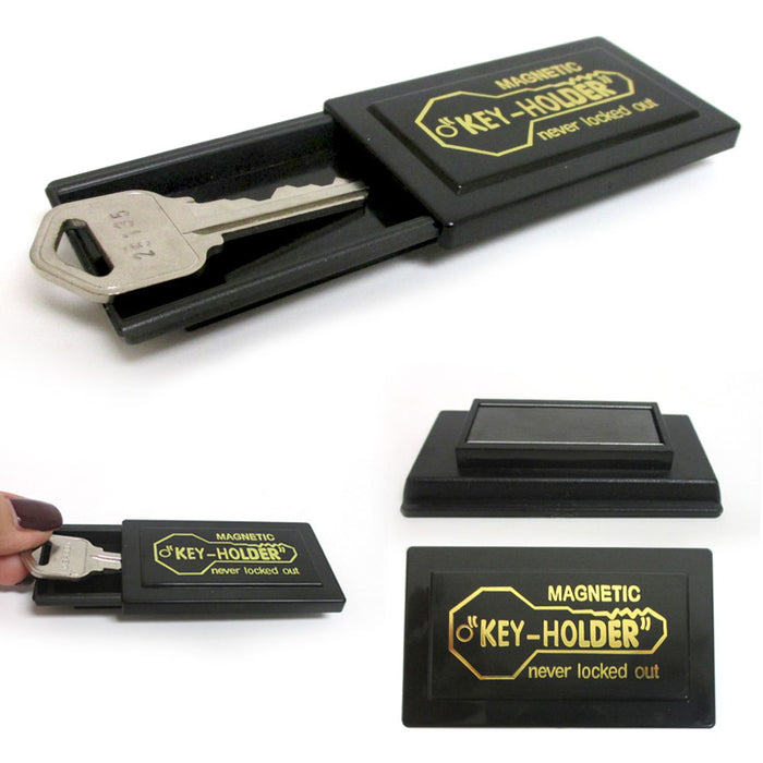 Magnetic Key Case Holder Sticks To Car Hide A Spare Key Storage Safe Hideakey !!