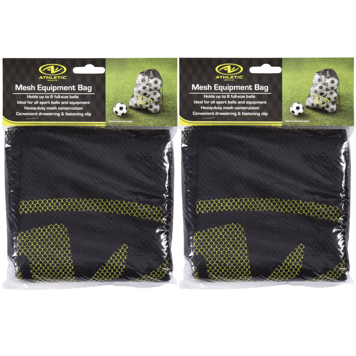 2 Heavy Duty Large Mesh Net Equipment Bag Wash Clothes Laundry Drawstring Sports
