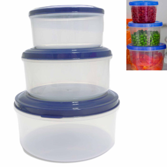 12 Microwave Food Storage Containers Nesting Lid Fridge Freezer 550ml 850ml 1.3L