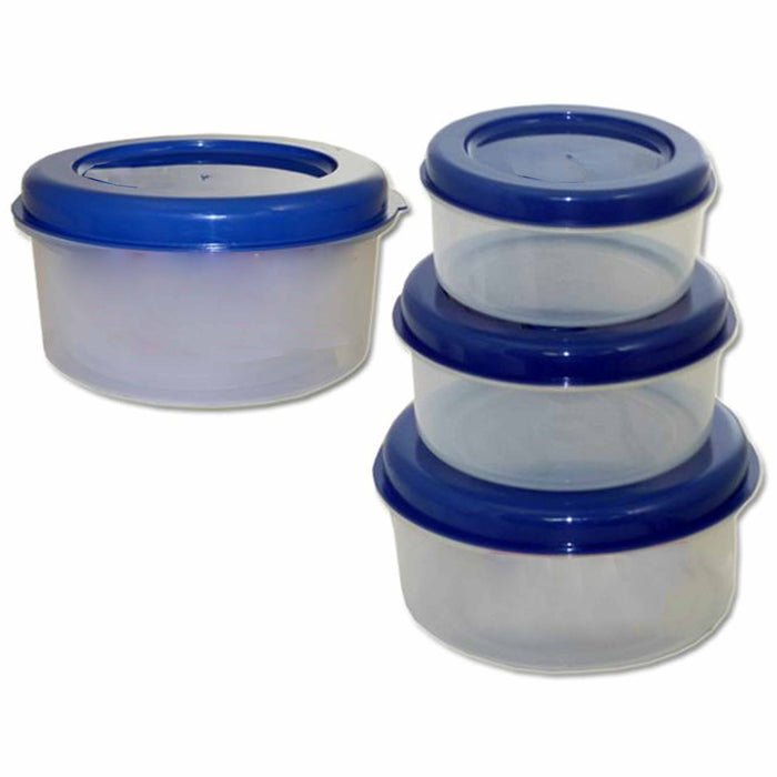 6 Pc Round Food Storage Containers Meal Prep Lunch Box W/ Lids Freezer BPA Free