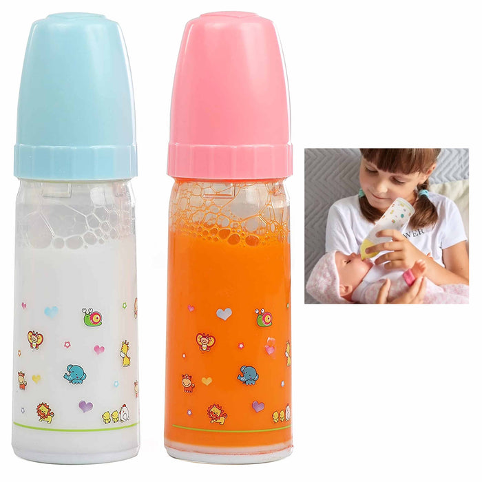 2 Large Baby Dolls Feeding Bottle Magic Set Disappearing Juice Pretend Play Toy