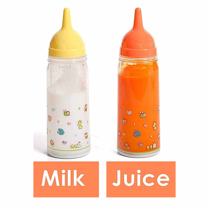 2 Large Baby Dolls Feeding Bottle Magic Set Disappearing Juice Pretend Play Toy
