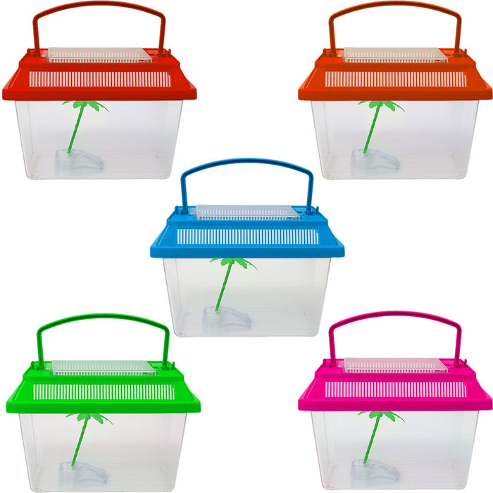 Aquarium Starter Kit Fish Tank Carrier Reptile Turtle Frog Terrarium 0.3 Gallon