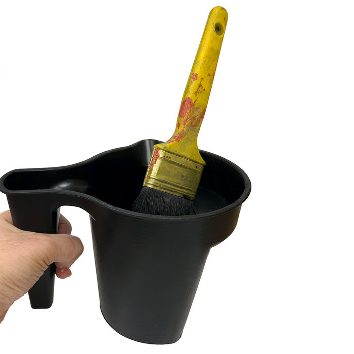 2 Plastic Mixing Cup Container Paint Brush Holder Touch Ups Trim Work Hold 17oz