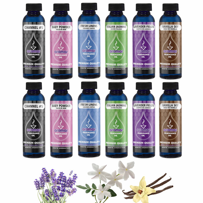 12 Bulk Assorted Strong Scents Aromatherapy Fragrance Oil Air Diffuser Aroma 2oz