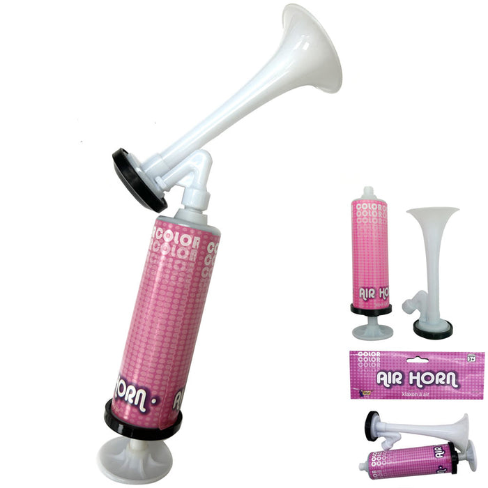 2 Loud Air Horn Mini Handheld Pump Air Noisemakers Kid Birthday Party Trump Pink
