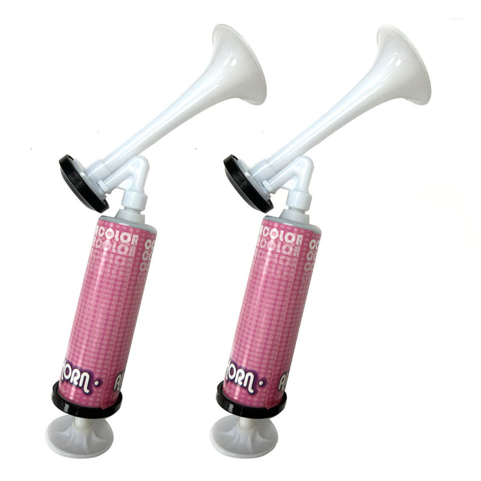 2 Loud Air Horn Mini Handheld Pump Air Noisemakers Kid Birthday Party Trump Pink