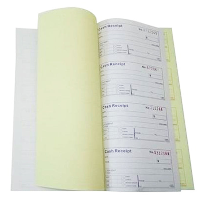 2 X Carbonless Cash Receipt Book 2 Part 50 Sets Rent Record Invoice 5.25" x 11"