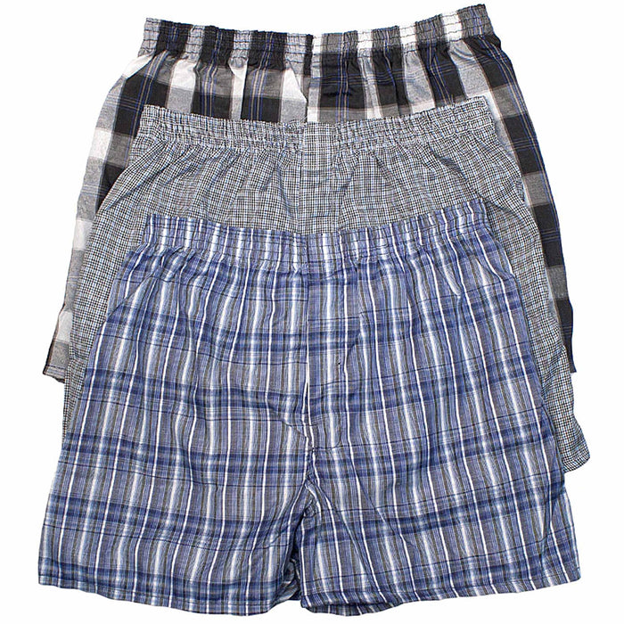 3 Boys Boxer Shorts Multipack Underwear Underpants Waistband Cotton Plaid Large