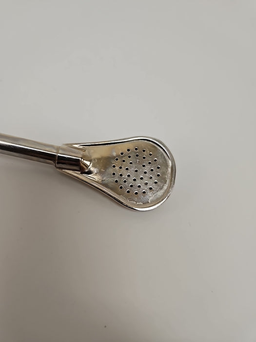 Easy Clean Straw Bombilla Filtered Spoon Stainless Steel w/ Removable Filter M16