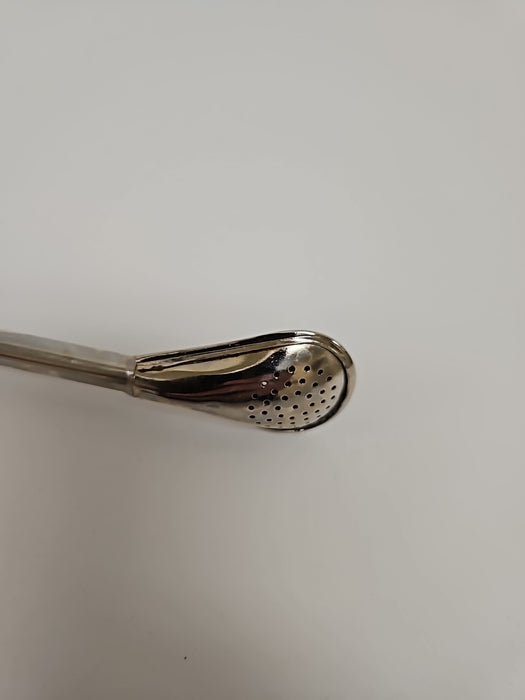 Easy Clean Straw Bombilla Filtered Spoon Stainless Steel w/ Removable Filter M16