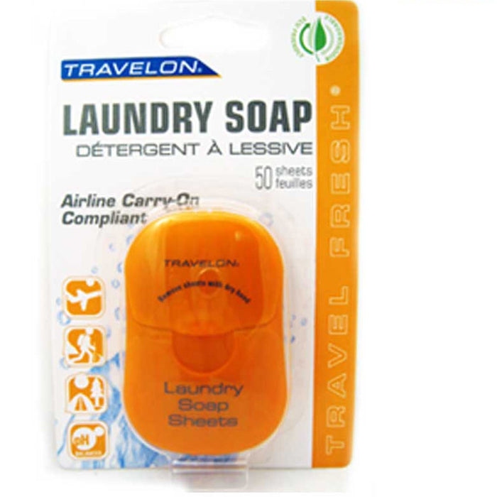 Travelon Laundry Soap Sheets 50-Count Mini Portable Travel Soap Paper Sheets