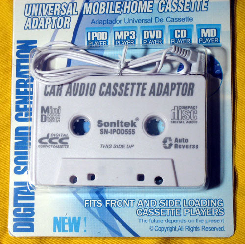 CAR AUDIO CASSETTE TAPE DECK ADAPTER ADAPTOR 4ALL IPOD MP3 CD IPOD IPHONE 3G 4G