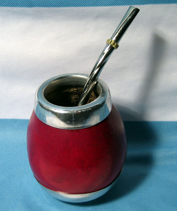 ARGENTINA WORLD CHAMPION 1978 1986 2022 CLASSIC MATE GOURD YERBA TEA CUP WITH STRAW BOMBILLA GAUCHO HANDMADE NEW 0043