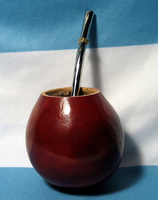 ARGENTINA MATE GOURD YERBA TEA WITH STRAW BOMBILLA 0059