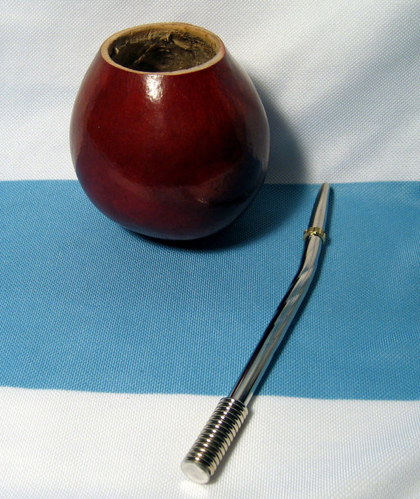 ARGENTINA MATE GOURD YERBA TEA WITH STRAW BOMBILLA 0059