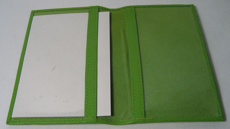 GENUINE GREEN LEATHER PASSPORT COVER HOLDER CASE WALLET
