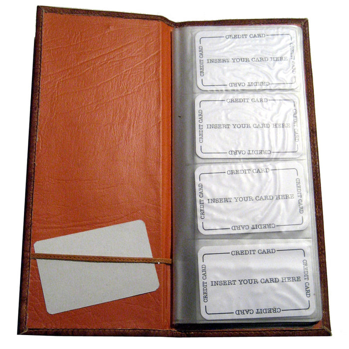 Genuine Leather 160 Cards Business Credit Card Holder Book Case Keeper Organizer