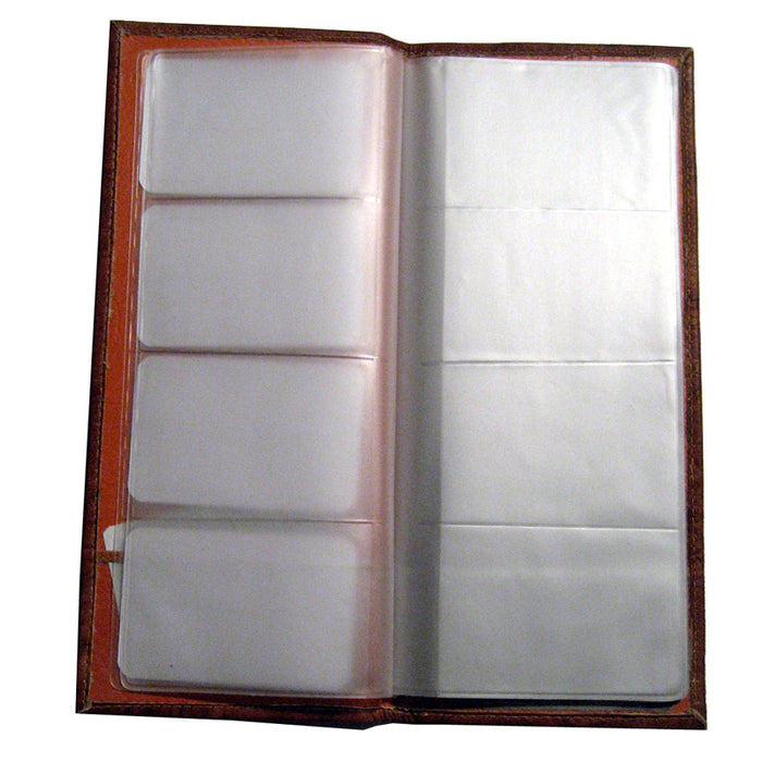 Genuine Leather 160 Cards Business Credit Card Holder Book Case Keeper Organizer