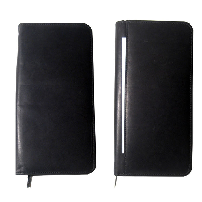 Business Card Holder Black Book Genuine Leather Hold 160 Holder Organizer Office