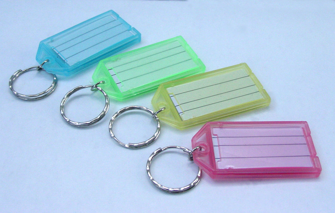 4 Pc Key Tag Rack Multi Key Chain Ring Organizer Insert Label Wall Mount Storage Home