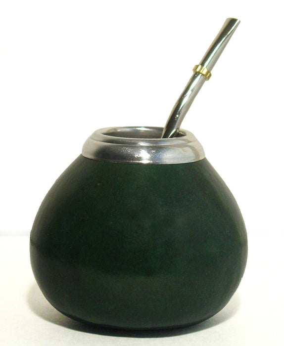 ARGENTINA MATE GOURD YERBA TEA WITH STRAW BOMBILLA DETOX LOOSE WEIGHT DRINK 0241