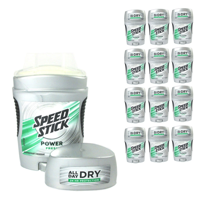 12 Pack Speed Stick Men Deodorant Sport High Endurance Clean Fresh Solid Comfort