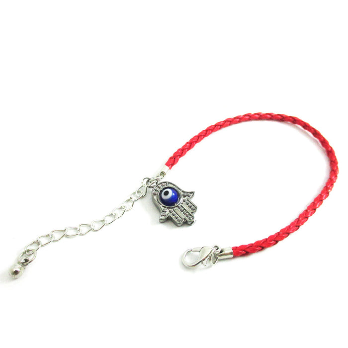 Women Hamsa Hand Evil Eye Rope Bracelet Good Luck Charm Kabbalah Red String Gift